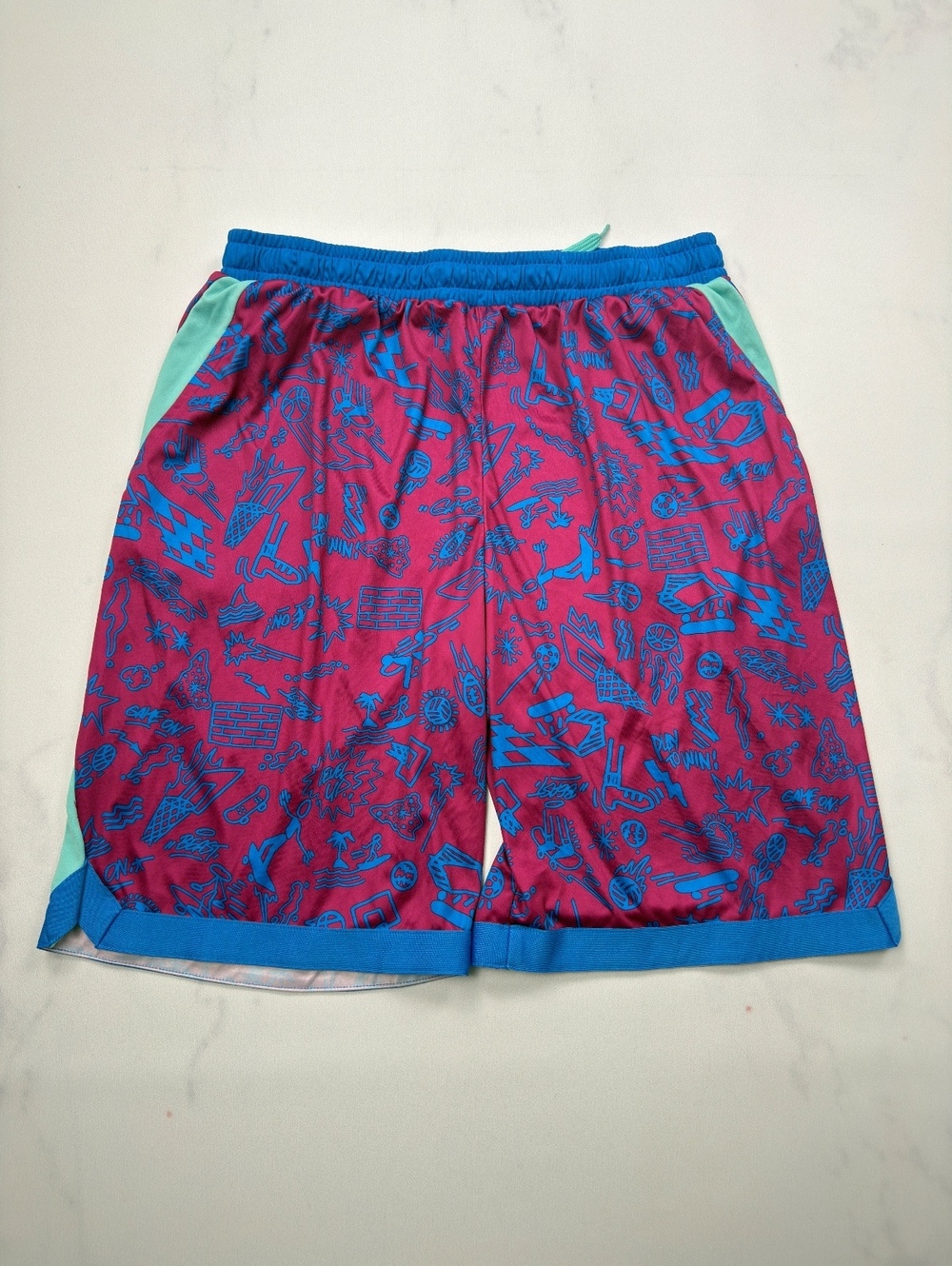 Tek Gear Athletic Shorts Colorful Print - Boys XL Husky